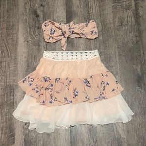 Matching skirt and halter top